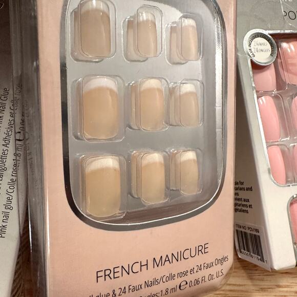 NEW Polished Acrylic Nails + French Manicure Nail Set – NIB SET of 4 - Picture 6 of 10